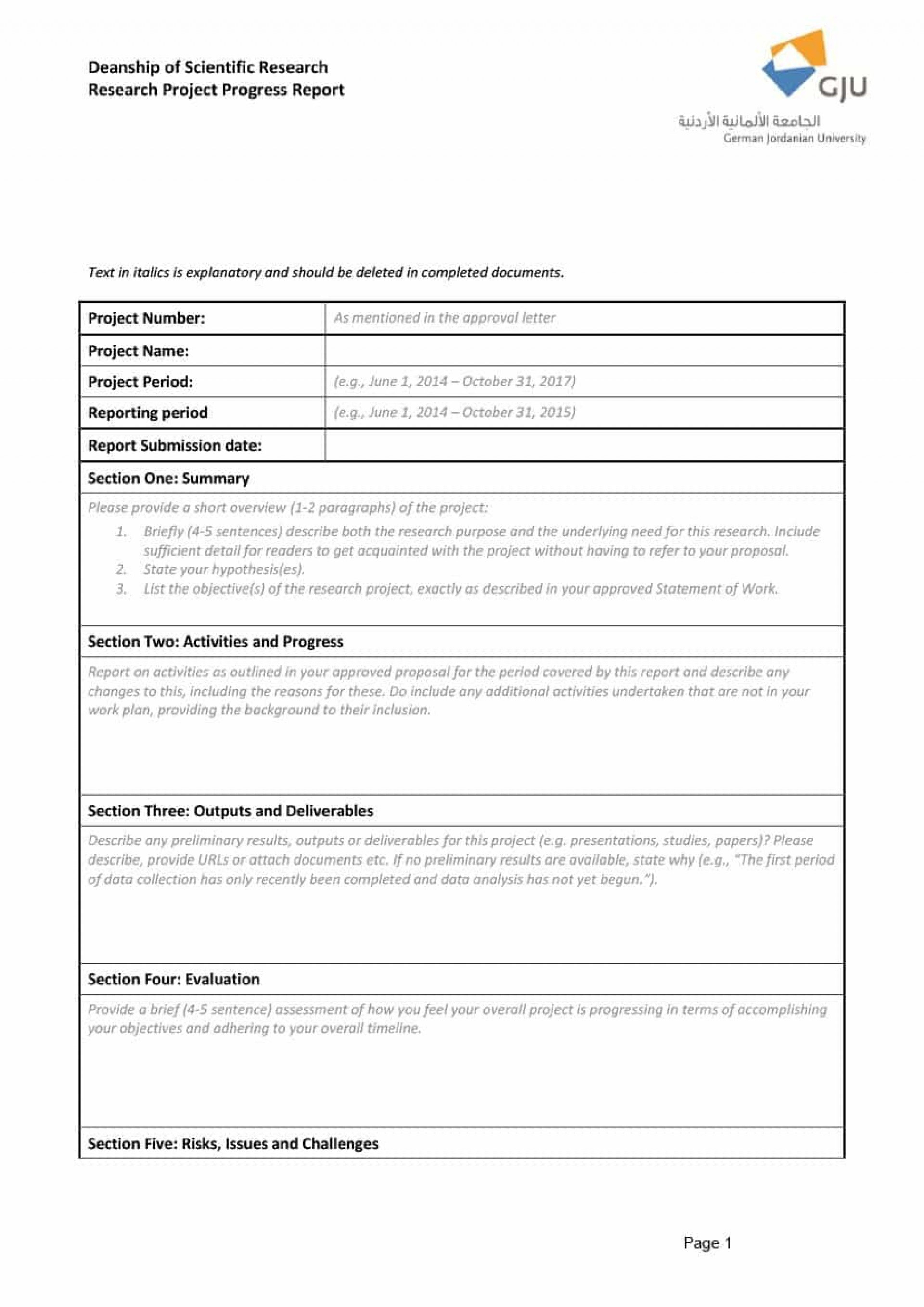 Excellent Project Report Template Word Ideas Free Management Dairy intended for Research Project Report Template