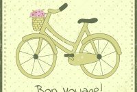 Fahrradpostkarte — Stockvektor © Losojospardos pertaining to Bon Voyage Card Template