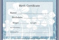 Fake Birth Certificate Template Free Download With Plus Together with Baby Doll Birth Certificate Template