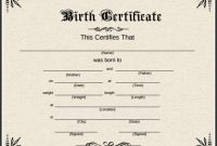 Fake Birth Certificate Template  Mandegar intended for Fake Birth Certificate Template