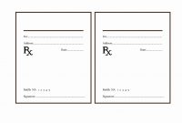 Fake Prescription Label Template  Template Modern Design throughout Blank Prescription Pad Template