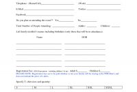 Family Reunion Registration Form Template  Family Reunions  Family with regard to Registration Form Template Word Free