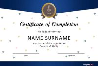 Fantastic Certificate Of Completion Templates Word Powerpoint intended for Leaving Certificate Template