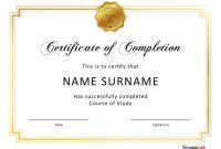 Fantastic Certificate Of Completion Templates Word Powerpoint with 5Th Grade Graduation Certificate Template