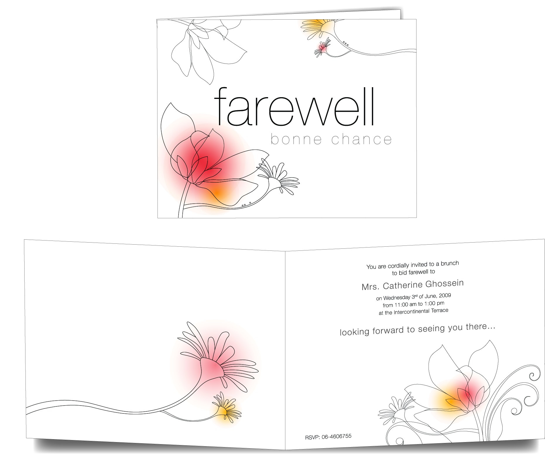 Farewell Design Card – Template with Goodbye Card Template