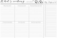 Fascinating  Day Meal Plan Template Templates Weight Loss Printable regarding 7 Day Menu Planner Template