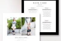 Fashion  Beauty Blogger Rate Card Template Stephanie Design pertaining to Advertising Rate Card Template