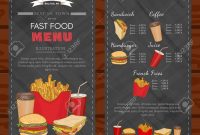 Fast Food Cover Design Template Fast Food Menu Vector Royalty Free throughout Fast Food Menu Design Templates
