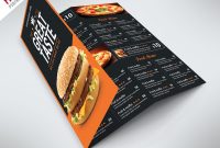 Fast Food Menu Trifold Brochure Free Psd  Psdfreebies inside Tri Fold Menu Template Photoshop