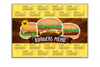 Fast Food Or Burgers Menu Design Template In A Size Brochure And pertaining to Fast Food Menu Design Templates