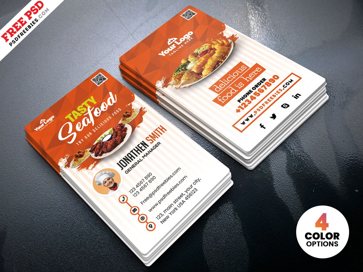 Fast Food Restaurant Business Card Psdpsd Freebies On Dribbble throughout Food Business Cards Templates Free