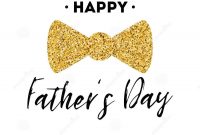 Fathers Day Card Design With Lettering Golden Bow Tie Butterfly with regard to Fathers Day Card Template