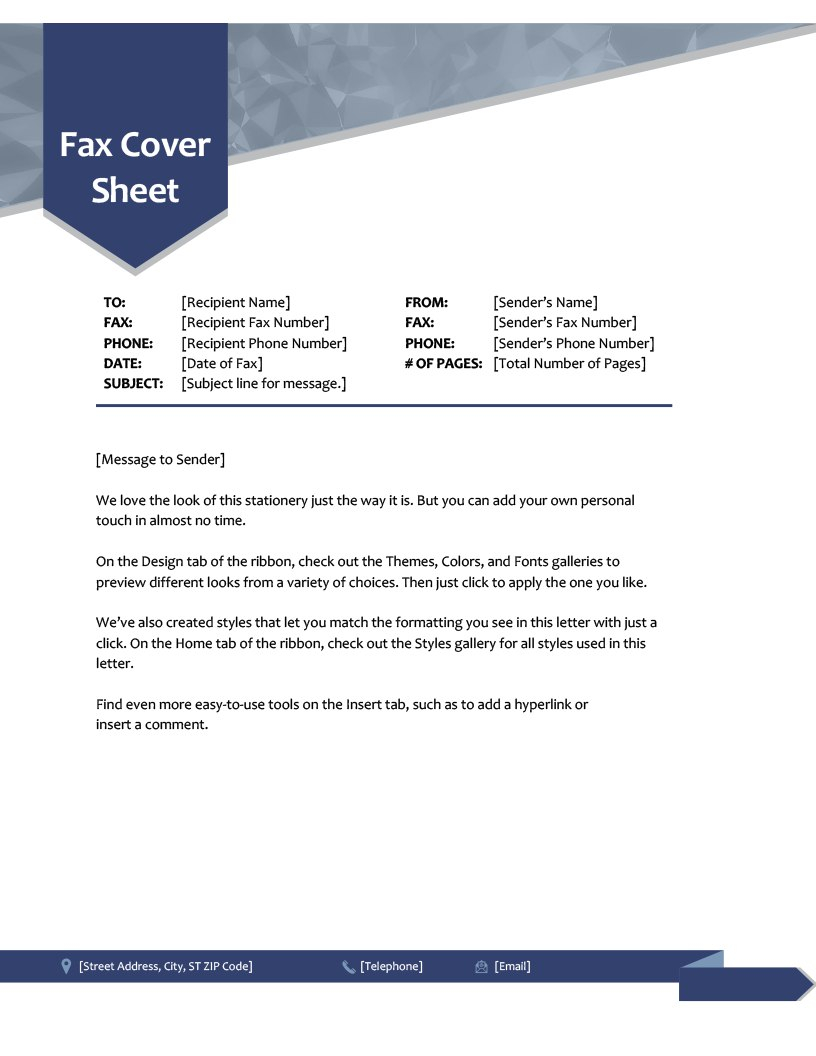 Fax Covers  Office throughout Fax Template Word 2010