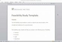 Feasibility Study Template  Youtube inside Technical Feasibility Report Template