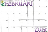 February  Printable Calendar For Kids February February intended for Blank Calendar Template For Kids