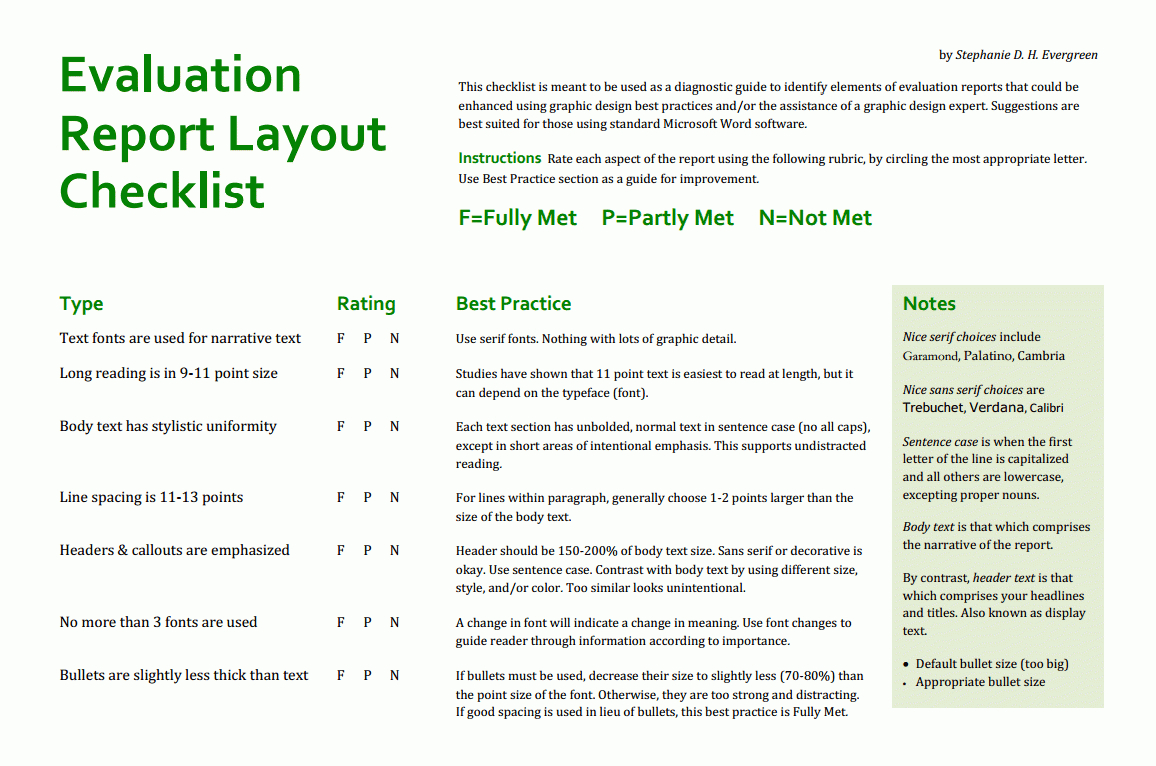 Final Reports  Better Evaluation inside Template For Evaluation Report