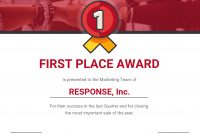First Place Award Certificate Template Template  Venngage throughout First Place Award Certificate Template