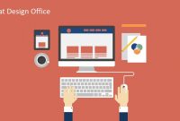 Flat Design Office Powerpoint Templates  Slidemodel with regard to Microsoft Office Powerpoint Background Templates
