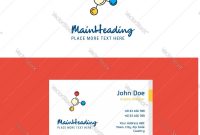 Flat Networking Logo And Visiting Card Template Vector Image with Networking Card Template