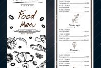 Food Menu Pizza Ingredients Fresh Template Backgroud Cover With throughout Ingredient Label Template