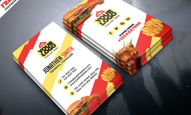 Food Restaurant Business Card Psdpsd Freebies On Dribbble for Food Business Cards Templates Free