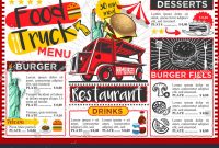 Food Truck Festival Menu Template Design Stockillustration intended for Food Truck Menu Template