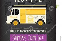 Food Truck Party Invitation Food Menu Template Design Food Fly in Food Truck Menu Template
