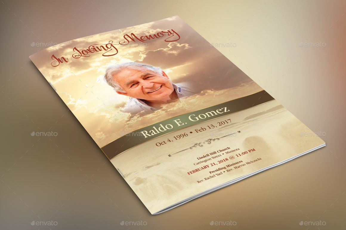 Forever Funeral Program Template within Memorial Brochure Template