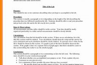 Formal Lab Report Example Best  Formal Lab Write Up Template for Formal Lab Report Template