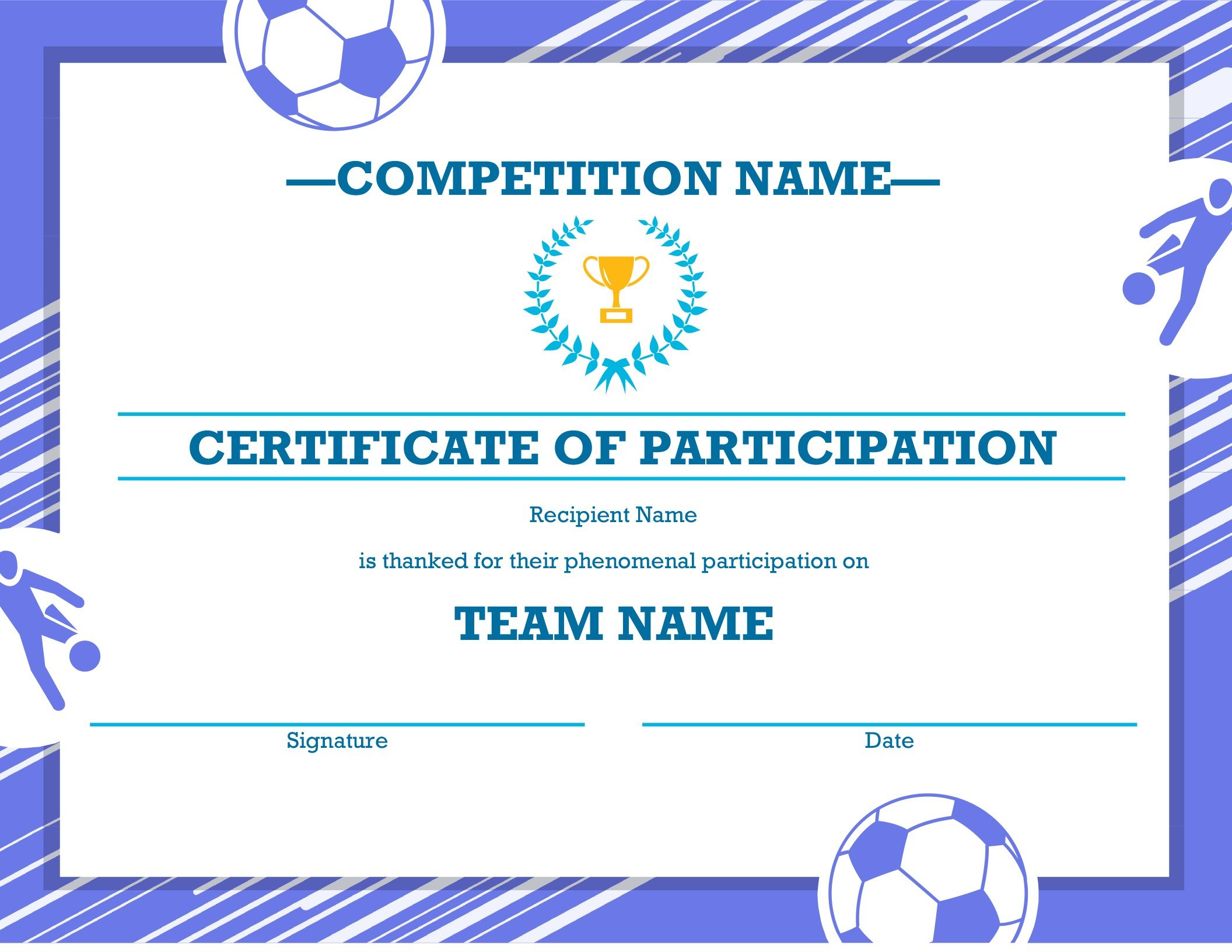 Four Sports Awards Certificate in Sports Award Certificate Template Word