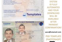 France Passport Template throughout French Id Card Template