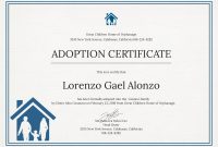 Free Adoption Certificate Template In Psd Ms Word Publisher  World throughout Adoption Certificate Template