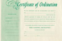 Free Blank Certificate Of Ordination For Minister License Template intended for Certificate Of License Template