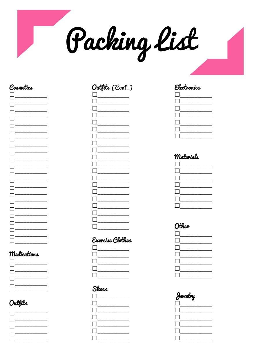 Free Blank Checklist Template Word Payment Via Letter Of Credit Word with regard to Blank Packing List Template