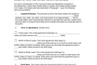 Free Booth Salon Rental Lease Agreement  Pdf  Word  Eforms in Commercial Lease Agreement Template Word