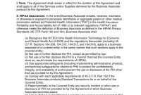 Free Business Associate Hipaa Agreement  Pdf  Word  Eforms throughout Business Associate Agreement Hipaa Template