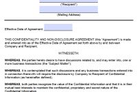 Free California Nondisclosure Agreement Nda Template  Pdf  Word within Non Disclosure Agreement Template For Research