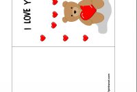 Free Card Templates For Printing Images  Valentine's Day Card in Template For Cards To Print Free