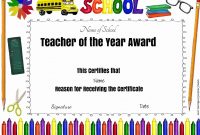 Free Certificate Of Appreciation For Teachers  Customize Online throughout Teacher Of The Month Certificate Template