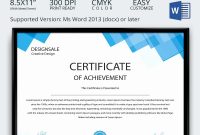 Free Certificate Templates For Word – Emelinespace in Sales Certificate Template