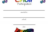 Free Choir Certificate Of Participation Templates  Pdf  Free throughout Choir Certificate Template