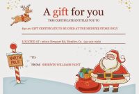 Free Christmas Gift Certificate Template Printable  Mandegar inside Free Christmas Gift Certificate Templates