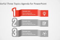 Free Colorful Three Topics Agenda For Powerpoint  Slidemodel intended for Replace Powerpoint Template