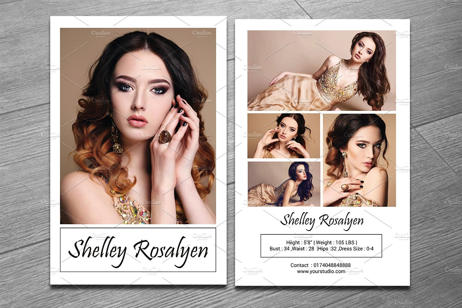 Free Comp Card Template Photoshop Online Model Brochure Templates intended for Zed Card Template Free