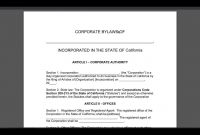 Free Corporate Bylaws Template  Pdf  Word  Youtube pertaining to Corporate Bylaws Template Word