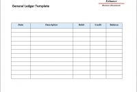 Free Download General Ledger Template Phenomenal Ideas Paper pertaining to Business Ledger Template Excel Free