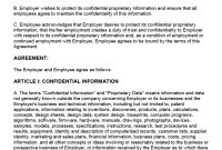 Free Employee Nondisclosure Agreement Template  Pdf  Word for Standard Confidentiality Agreement Template