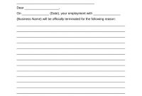 Free Employee Termination Letter Template  Pdf  Word  Eforms with Simple Employee Separation Agreement Template
