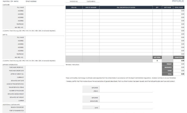 Free Excel Invoice Templates  Smartsheet inside Software Development Invoice Template