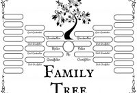 Free Family Tree Templates For Genealogy Craft Or School Projects with Fill In The Blank Family Tree Template